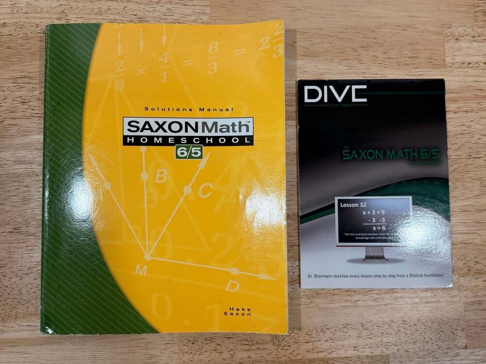 Saxon Math 6/5 Homeschool Solutions Manual 3rd Edition with DIVE CD